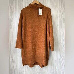 A New Day Sweater Long Sleeve Mock Neck Pullover Knit Oversize Tunic Size XL NWT